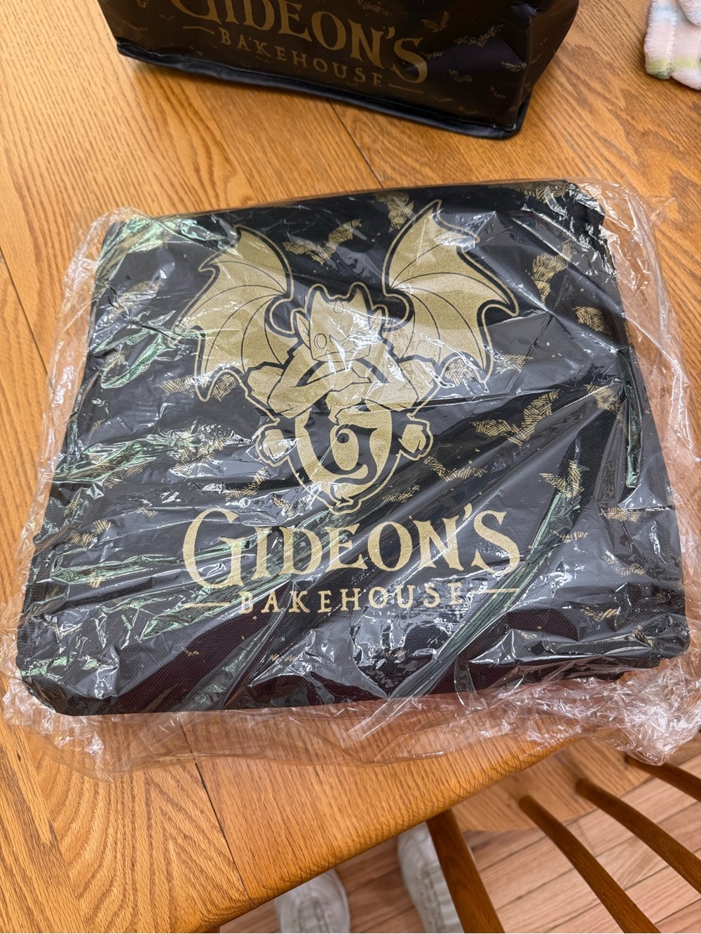 Black and Gold Logo Tote Bag